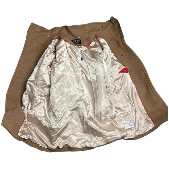 J Crew Coat 16 Brown Wool Blend Nello Gori Villa Italian Stadium‎ Cloth Camel - Picture 6 of 14